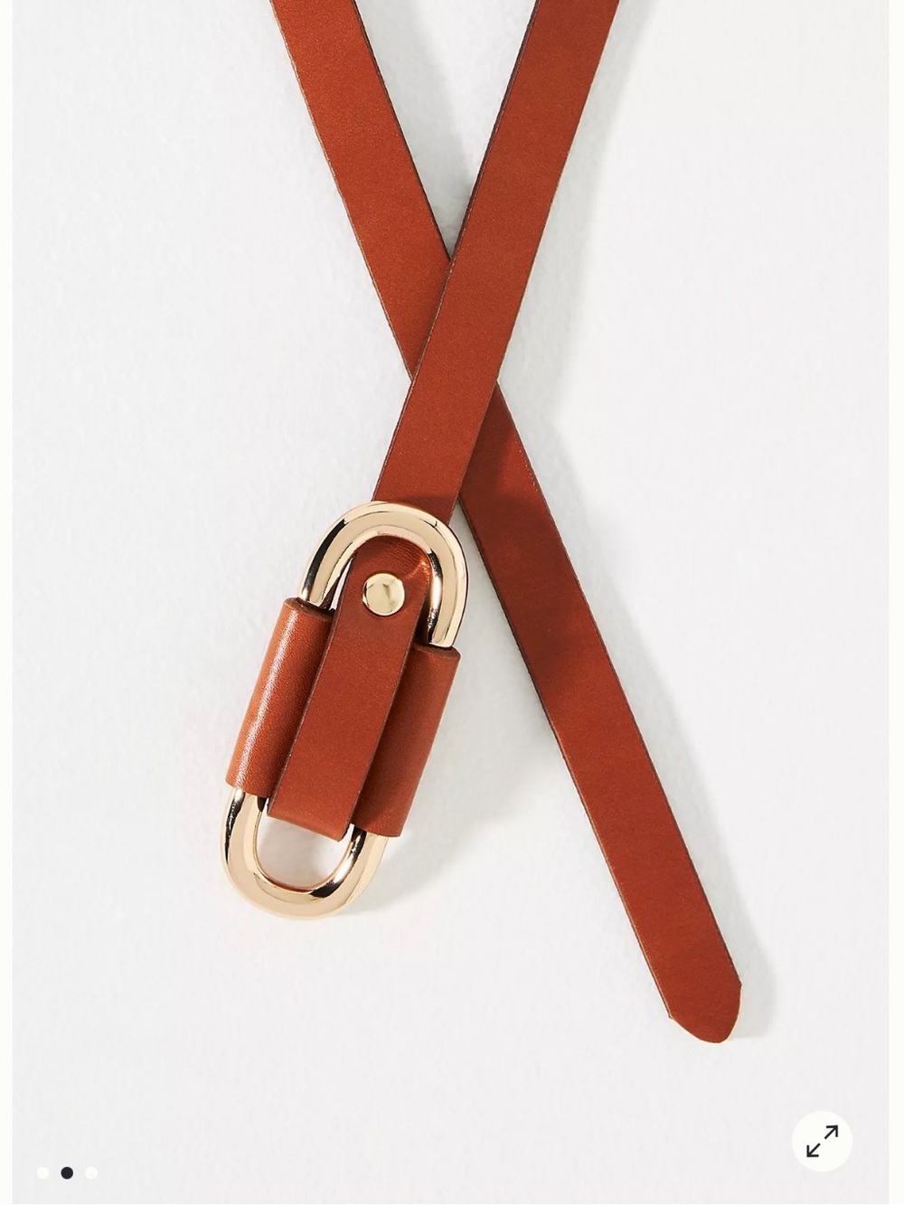 Anthropologie the Blake skinny belt XS in cedar - Picture 2 of 7